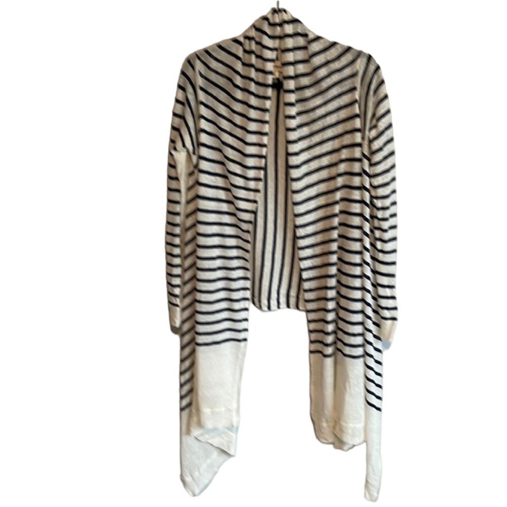 DKNY size small navy striped cardigan. New with tags.